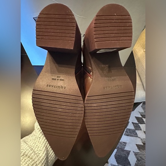 NWOB Free People EQUITARE Theo Leather Boots 38 US 7 Bordeaux Burgundy Pointed - Picture 9 of 11